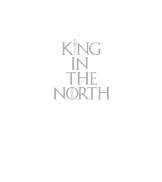 King in the North model negru pe tricou