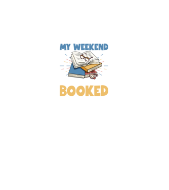 My weekend booked model negru pe tricou