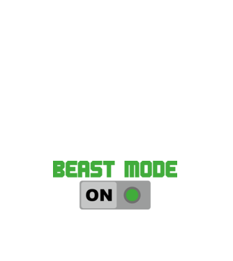 Beastmode model alb pe tricou