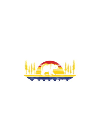 Land of Bears model negru pe tricou