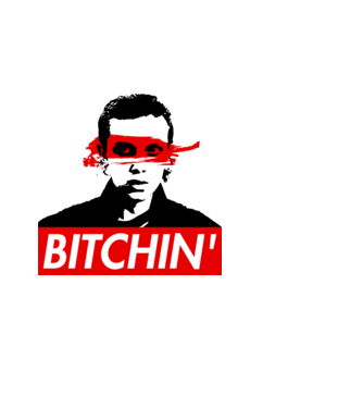 bitchin eleven model negru pe tricou