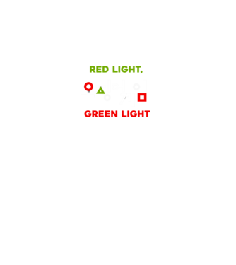 red light green light model negru pe tricou