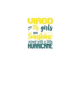 Sunshine with Hurricane VIRGO model negru pe tricou