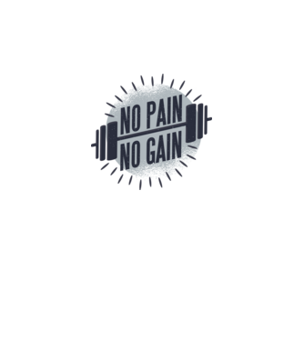 No pain no gain round model bordo pe tricou