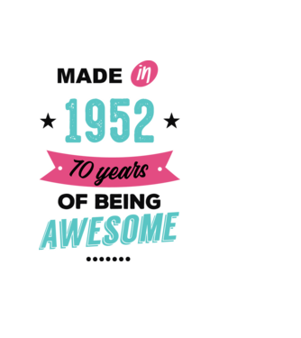 MADE in 1952 model albastru deschis pe tricou