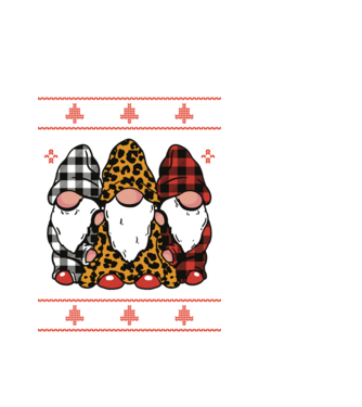 Ugly sweater gnomes model alb pe tricou