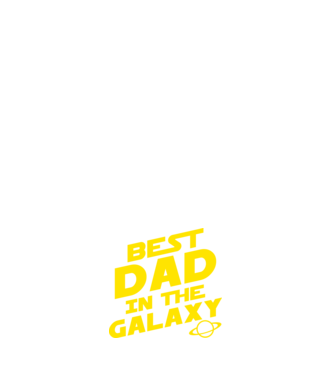Best dad in the galaxy model alb pe tricou