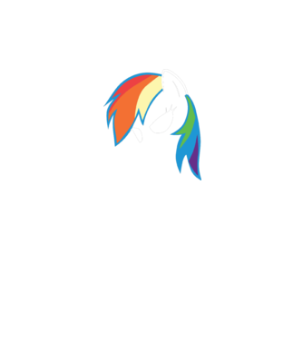 Rainbow Dash model gri/negru pe tricou