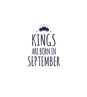Kings are born in - September model albastru deschis pe tricou