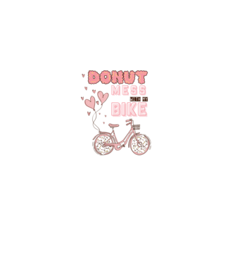 Donut mess with my bike model alb pe tricou
