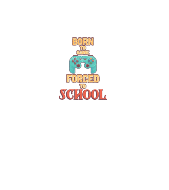 Born to game model alb pe tricou