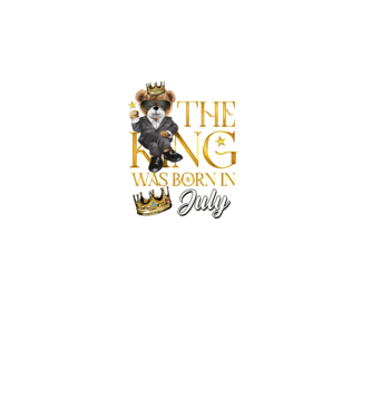 The king was born int JULY model turcoaz pe tricou