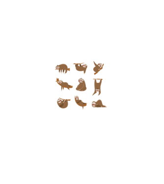 Sloth yoga model negru pe tricou
