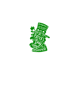 Everyone is irish leprechaun model alb pe tricou