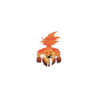 goku sunset 2 model negru pe tricou