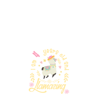 Birthday Llamazing 4 years old model negru pe tricou