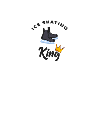 Ice skatin King model negru pe tricou