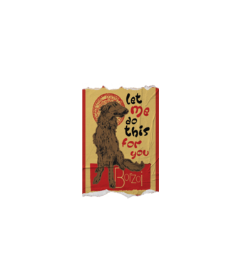 BORZOI retro poster chat noir poster texture model gri pe tricou