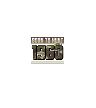 Born to hunt since 1960 model albastru jeanși pe tricou