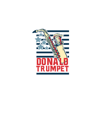 donald trumpet yoh model alb pe tricou