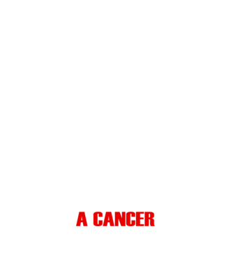 Piss of a CANCER model alb pe tricou