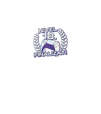 Nivel 18 finalizat! model negru pe tricou