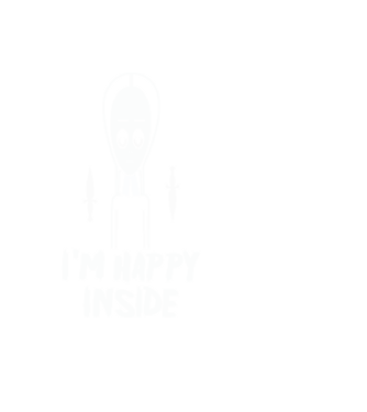 WEDNESDAY Happy inside model negru pe tricou