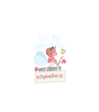 Cele mai drăguțe fete sunt născute în septembrie. model negru pe tricou