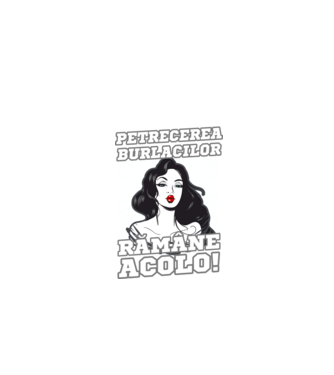 Ceea ce se întâmplă la petrecerea burlacilor rămâne acolo model negru pe tricou