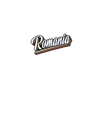 România retro model gri pe tricou