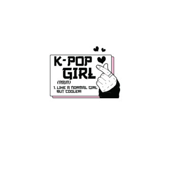 K-POP FANGIRL model alb pe tricou