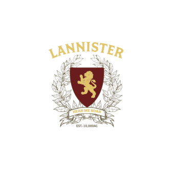 Lannister model alb pe tricou