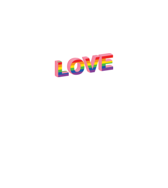 Love pride model alb pe tricou