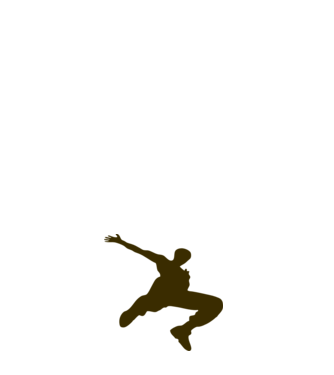 Logo Parkour model negru pe tricou