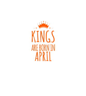 Kings are born in - April model gri închis pe tricou