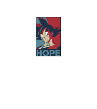 goku hope dragonball model verde neon pe tricou