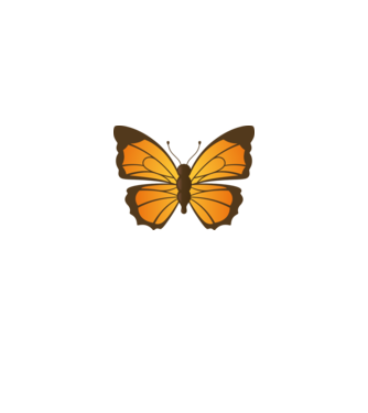 Butterfly model alb pe tricou