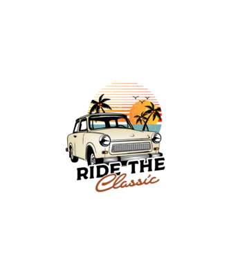 Trabant Ride The Classic model negru pe tricou