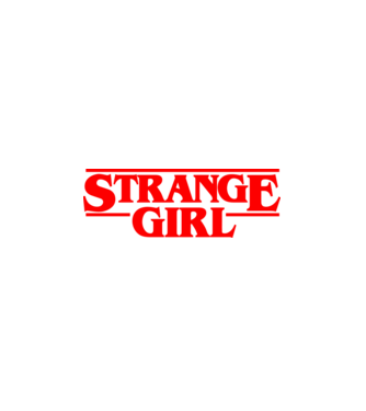 strange girl model alb pe tricou