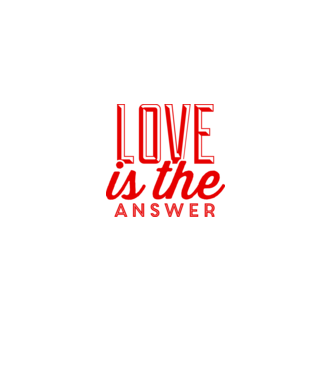 love in answer model negru pe tricou