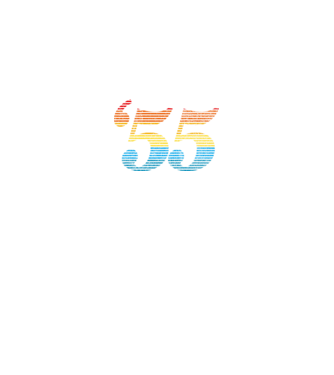 Retro Birthday 1955 model negru pe tricou