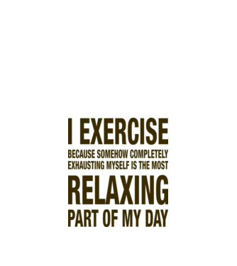 I exercise because model portocaliu pe tricou