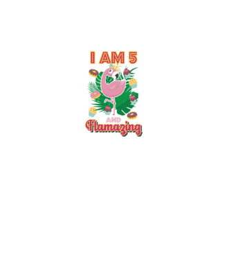 FLAMAZING Birthday 5 Years old model alb pe tricou