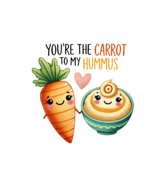 Carrot to my Hummus model nisipiu pe tricou