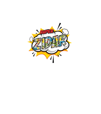 Super Zidar model alb pe tricou