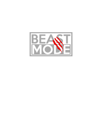 Beast mode model negru pe tricou