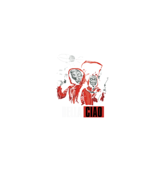 bella ciao money heist model negru pe tricou