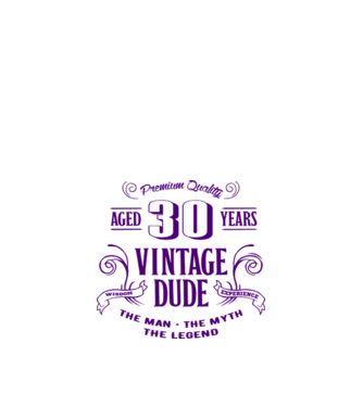 Vintage Dude - 30 model alb pe tricou