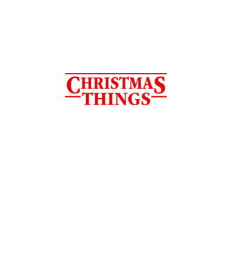 Christmas Things model negru pe tricou