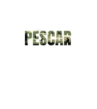 PESCAR model negru pe tricou